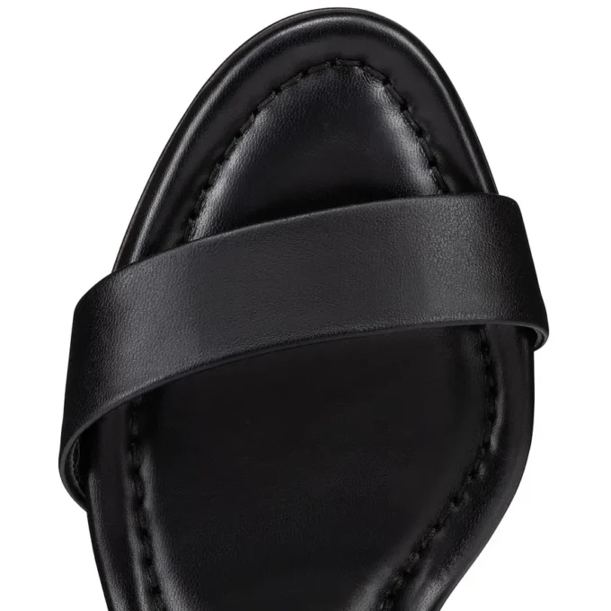 Sandalo Miss Jane – Sandali con tacco da 55 mm – Pelle di agnello nappa – Nero – Donna