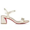 Sandalo Miss Jane – Sandali con tacco da 55 mm – Pelle nappa iridescente – Platine – Donna