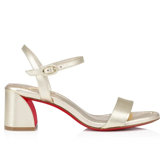 Sandalo Miss Jane – Sandali con tacco da 55 mm – Pelle nappa iridescente – Platine – Donna