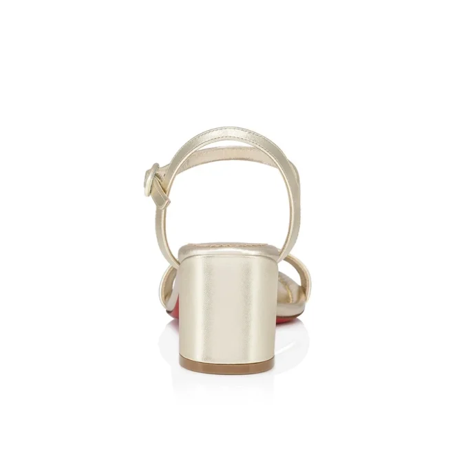 Sandalo Miss Jane – Sandali con tacco da 55 mm – Pelle nappa iridescente – Platine – Donna
