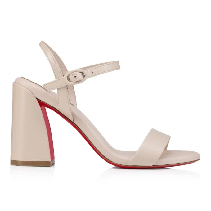 Sandalo Miss Jane – Sandali con tacco da 85 mm – Pelle nappa – Leche – Donna