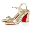 Sandalo Miss Jane – Sandali da 85 mm – Pelle di vitello laminata – Platino – Donna Sandalo Miss Jane – Sandali da 85 mm – Pelle di vitello laminata – Platino – Donna
