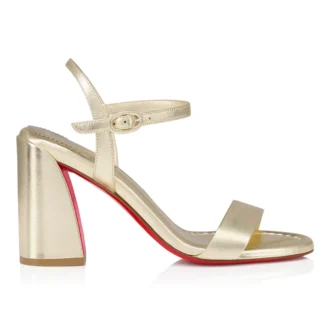 Sandalo Miss Jane – Sandali da 85 mm – Pelle di vitello laminata – Platino – Donna Sandalo Miss Jane – Sandali da 85 mm – Pelle di vitello laminata – Platino – Donna