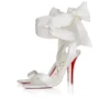 Sandalo Miss Z Du Desert – Sandali con cinturini da 100 mm – Raso crepe – Avorio – Donna