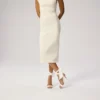 Sandalo Miss Z Du Desert – Sandali con cinturini da 100 mm – Raso crepe – Avorio – Donna