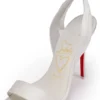 Sandalo Miss Z Du Desert – Sandali con cinturini da 100 mm – Raso crepe – Avorio – Donna