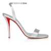 Sandalo Miss Z – Sandali con cinturini da 100 mm – Pelle di agnello nappa – Argento – Donna