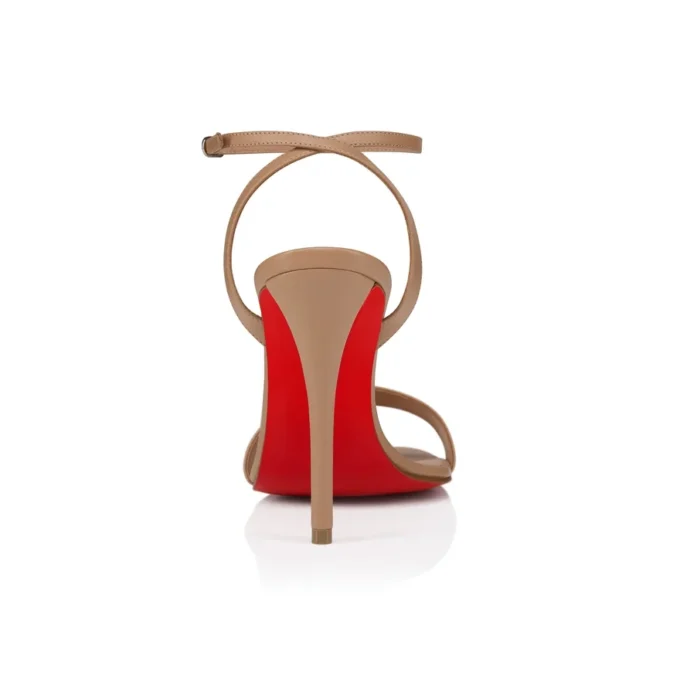Sandalo Miss Z – Sandali con cinturini da 100 mm – Pelle di agnello nappa – Blush – Donna