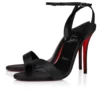 Sandalo Miss Z – Sandali con cinturini da 100 mm – Pelle di agnello nappa – Nero – Donna