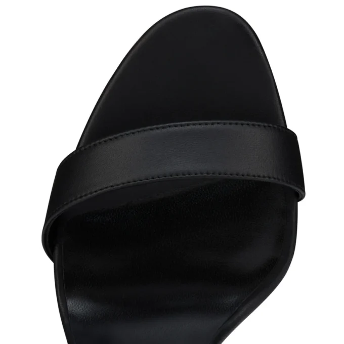 Sandalo Miss Z – Sandali con cinturini da 100 mm – Pelle di agnello nappa – Nero – Donna