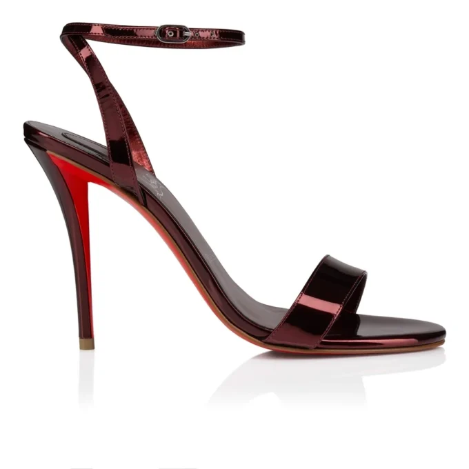 Sandalo Miss Z – Sandali con cinturini da 100 mm – Pelle di vitello laminata – Palio – Donna