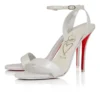 Sandalo Miss Z – Sandali con cinturini da 100 mm – Pelle nappa perlata – Bianco – Donna