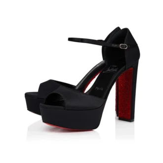 Sandaloo Red Carpet – Décolleté con cinturini da 130 mm – Raso crêpe – Nero – Donna Sandaloo Red Carpet – Décolleté con cinturini da 130 mm – Raso crêpe – Nero – Donna