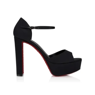 Sandaloo Red Carpet – Décolleté con cinturini da 130 mm – Raso crêpe – Nero – Donna Sandaloo Red Carpet – Décolleté con cinturini da 130 mm – Raso crêpe – Nero – Donna
