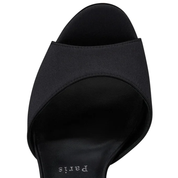 Sandaloo Red Carpet – Décolleté con cinturini da 130 mm – Raso crêpe – Nero – Donna