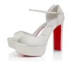 Sandaloo – Sandali con cinturini da 130 mm – Pelle di agnello nappa – Bianco – Donna