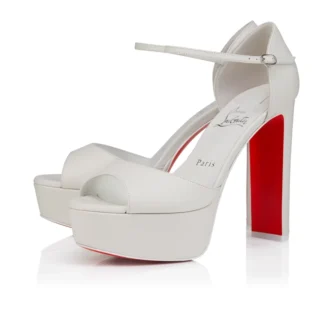 Sandaloo – Sandali con cinturini da 130 mm – Pelle di agnello nappa – Bianco – Donna Sandaloo – Sandali con cinturini da 130 mm – Pelle di agnello nappa – Bianco – Donna