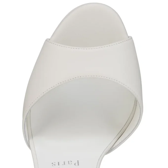 Sandaloo – Sandali con cinturini da 130 mm – Pelle di agnello nappa – Bianco – Donna