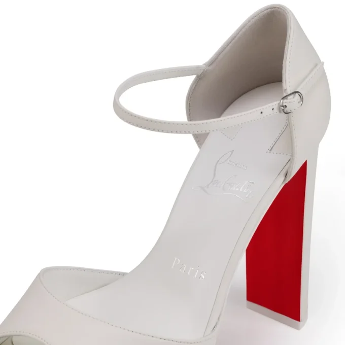 Sandaloo – Sandali con cinturini da 130 mm – Pelle di agnello nappa – Bianco – Donna