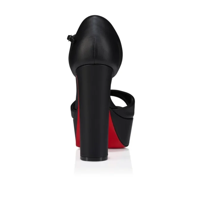 Sandaloo – Sandali con cinturini da 130 mm – Pelle di agnello nappa – Nero – Donna
