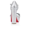 Sandaloo – Sandali con cinturini da 130 mm – Pelle nappa laminata – Argento – Donna