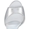 Sandaloo – Sandali con cinturini da 130 mm – Pelle nappa laminata – Argento – Donna