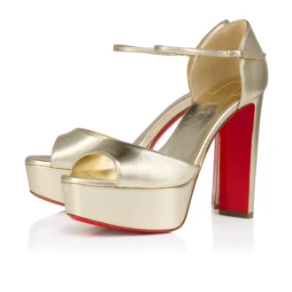 Sandaloo – Sandali con cinturini da 130 mm – Pelle nappa laminata – Platino – Donna Sandaloo – Sandali con cinturini da 130 mm – Pelle nappa laminata – Platino – Donna