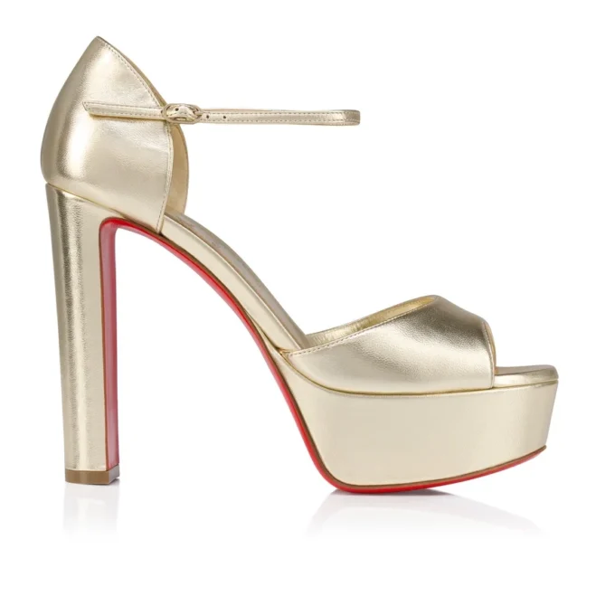 Sandaloo – Sandali con cinturini da 130 mm – Pelle nappa laminata – Platino – Donna Sandaloo – Sandali con cinturini da 130 mm – Pelle nappa laminata – Platino – Donna