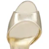 Sandaloo – Sandali con cinturini da 130 mm – Pelle nappa laminata – Platino – Donna Sandaloo – Sandali con cinturini da 130 mm – Pelle nappa laminata – Platino – Donna