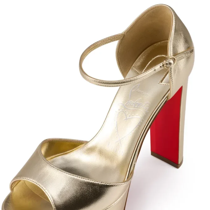 Sandaloo – Sandali con cinturini da 130 mm – Pelle nappa laminata – Platino – Donna Sandaloo – Sandali con cinturini da 130 mm – Pelle nappa laminata – Platino – Donna