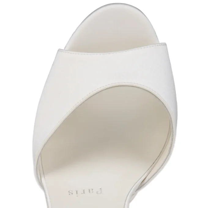 Sandaloo – Sandali con cinturini da 130 mm – Raso crepe – Avorio – Donna