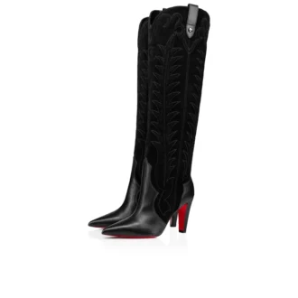 Santia Botta – Stivali da 85 mm – Pelle di vitello e pelle scamosciata – Nero Santia Botta – Stivali da 85 mm – Pelle di vitello e pelle scamosciata – Nero