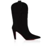 Santiabooty – Stivali da 85 mm – Pelle di vitello scamosciata – Nero – Donna
