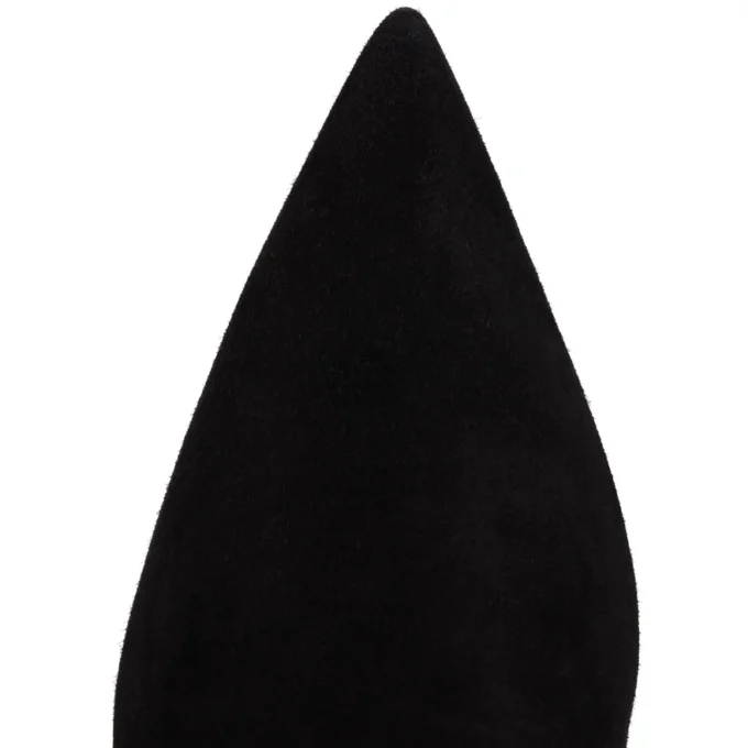 Santiabooty – Stivali da 85 mm – Pelle di vitello scamosciata – Nero – Donna