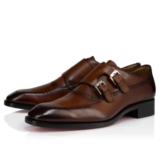Sartok – Scarpe con fibbia – Pelle di vitello patinata – Havane – Uomo Sartok – Scarpe con fibbia – Pelle di vitello patinata – Havane – Uomo