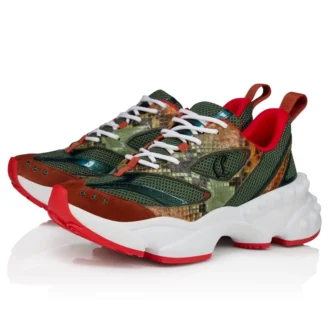 So Flo Python Dagrada – Sneakers da corsa – Pelle di pitone sfumato e pelle scamosciata di vitello – Palio Haiiro – Uomo