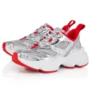 So Flo – Sneakers da corsa – Pelle di vitello laminata – Argento – Donna