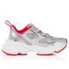 So Flo – Sneakers da corsa – Pelle di vitello laminata – Argento – Donna