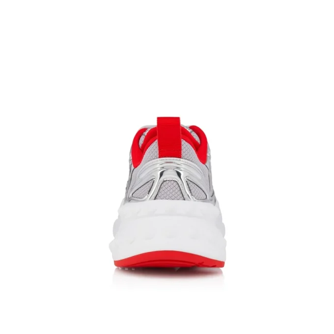 So Flo – Sneakers da corsa – Pelle di vitello laminata – Argento – Donna