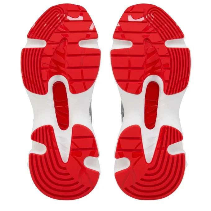 So Flo – Sneakers da corsa – Pelle di vitello laminata – Argento – Donna