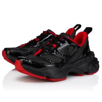 So Flo – Sneakers da corsa – Pelle di vitello laminata – Nero – Uomo