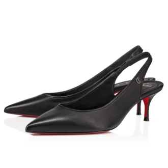 Sporty Kate Sling – Décolleté con cinturino posteriore da 55 mm – Pelle di agnello nappa – Nero – Donna