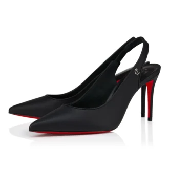 Sporty Kate Sling – Décolleté con cinturino posteriore da 85 mm – Pelle di agnello nappa – Nero – Donna