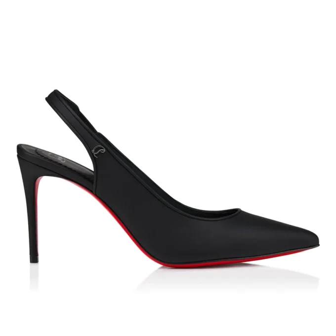 Sporty Kate Sling – Décolleté con cinturino posteriore da 85 mm – Pelle di agnello nappa – Nero – Donna