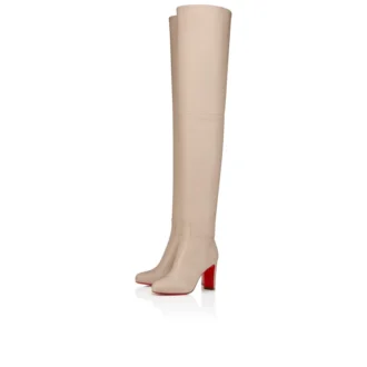 Stivali alti Loo – 85 mm – Pelle di vitello – Perla – Donna
