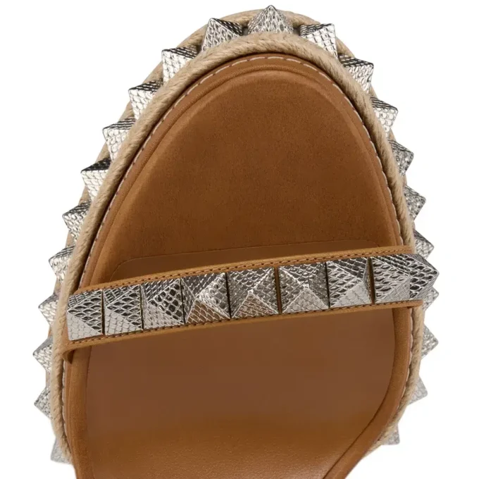 Superaclou – Sandali con cinturini da 130 mm – Pelle di vitello cerata – Terra – Donna