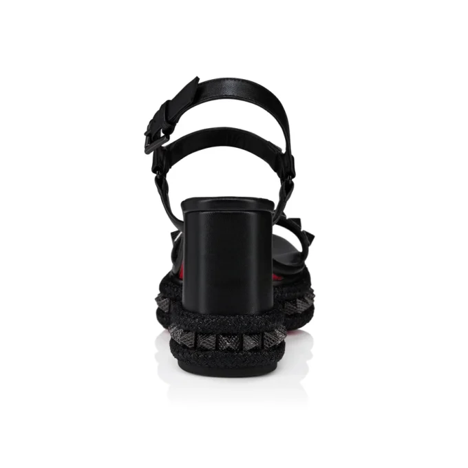 Superaclou – Sandali con cinturini da 85 mm – Pelle nappa di agnello – Nero – Donna