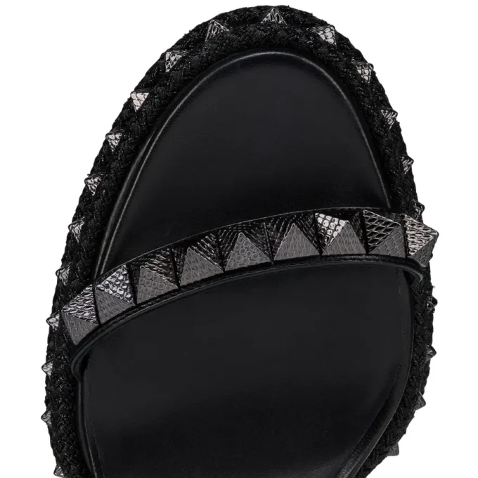 Superaclou – Sandali con cinturini da 85 mm – Pelle nappa di agnello – Nero – Donna