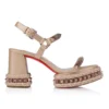 Superaclou – Sandali con cinturini da 85 mm – Pelle nappa perlata – Leche – Donna Superaclou – Sandali con cinturini da 85 mm – Pelle nappa perlata – Leche – Donna