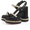 Superaclou – Sandali con tacco da 130 mm – Pelle nappa – Nero – Donna